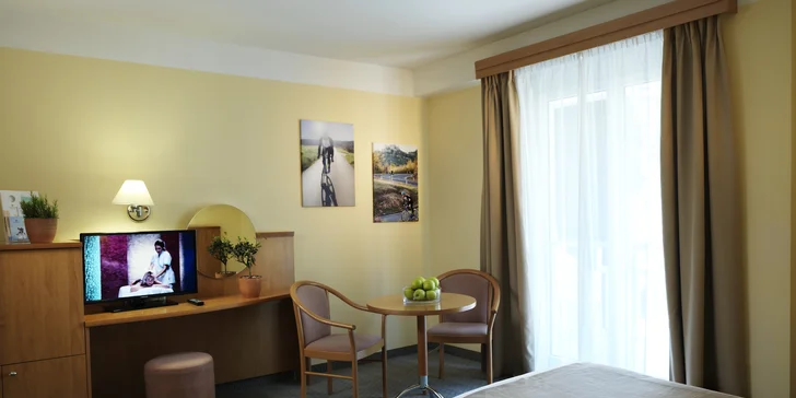 Pokoje jsou klimatizované, zdarma se tu připojíte k Wi-Fi. 