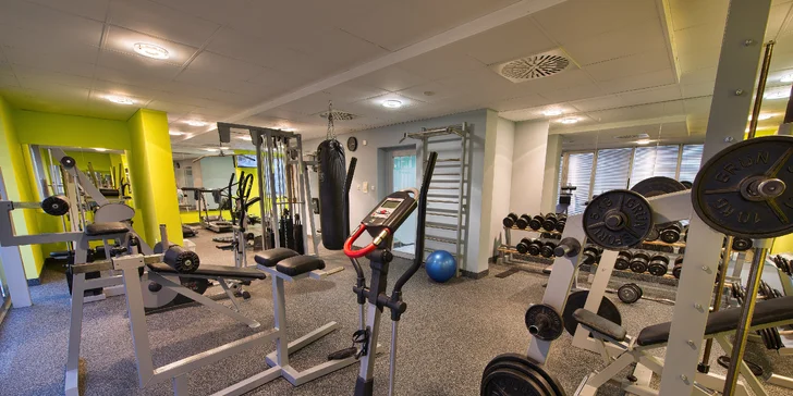 Využívat můžete i fitness. 