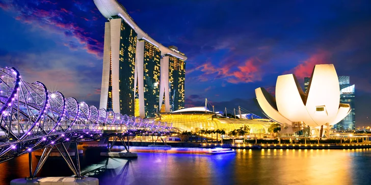Zažijte Asii v Singapuru: letecký zájezd, 5 nocí v 3* hotelu a služby průvodce