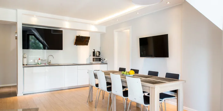 Apartmány pro celou rodinu i partu přátel vč. snídaně a slevy do aquaparku
