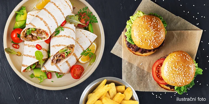 Zajděte na něco dobrého: miniburgery nebo tortilly, hranolky a Coleslaw