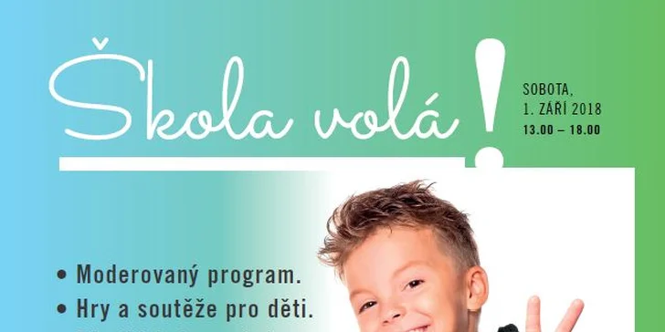 Vybavte děti do školy v Galerii Harfa: slevy na nákupy a zábava pro děti