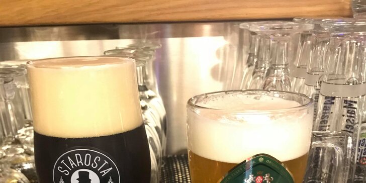 Půllitr piva nebo degustační pivní set: Bernard, Starosta nebo Flying Cloud IPA
