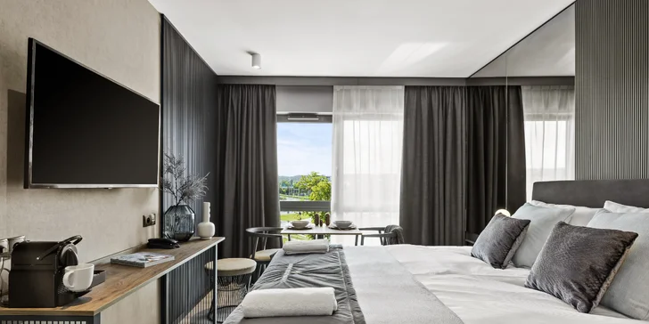 Na výběr máte i prostornější apartmány s rozkládací pohovkou.