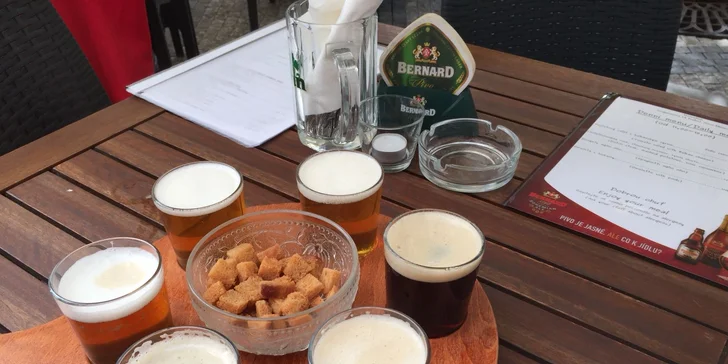 Půllitr piva nebo degustační pivní set: Bernard, Starosta nebo Flying Cloud IPA