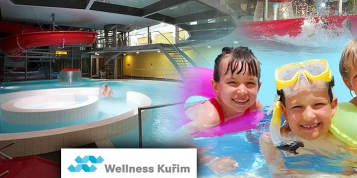 199 Kč za rodinnou vstupenku do moderního aquaparku Wellness Kuřim. Tři hodiny plné dobrodružství a vodních radovánek s 59% slevou.