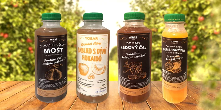Dva studené nápoje z Yobaru: fresh, limonáda, mošt nebo ledový čaj