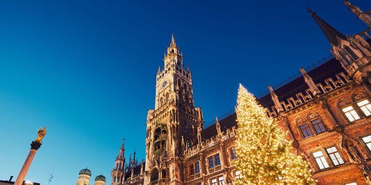 Prodloužený víkend v Mnichově: vánoční trhy, ubytování se snídaní a doprava busem tam i zpět