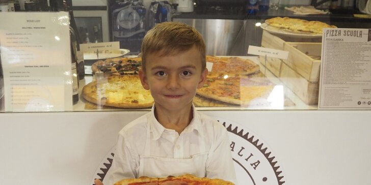 Kuchařský kurz pro děti: výběr ze 4 druhů pizz a nápoj podle chuti