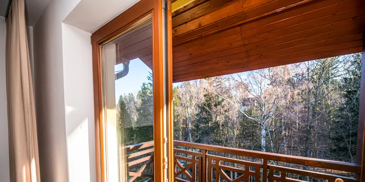 Balkon patří ke všem pokojům. 