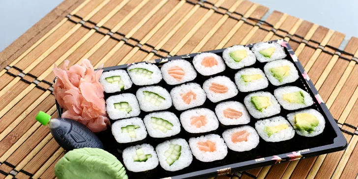 Pochutnejte si na sushi doma nebo v práci: 6 setů s sebou, losos i avokádo