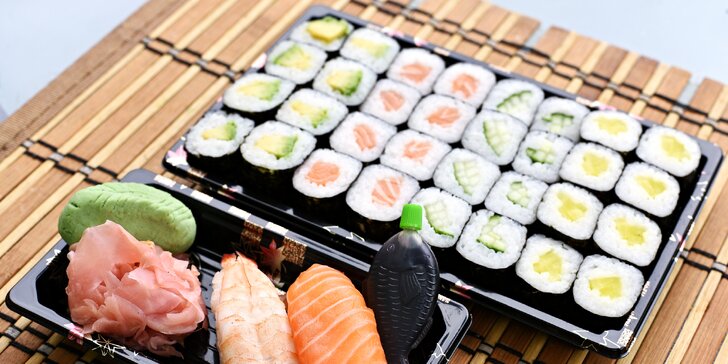 Pochutnejte si na sushi doma nebo v práci: 6 setů s sebou, losos i avokádo