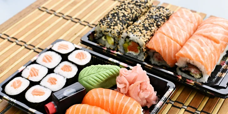 Pochutnejte si na sushi doma nebo v práci: 6 setů s sebou, losos i avokádo