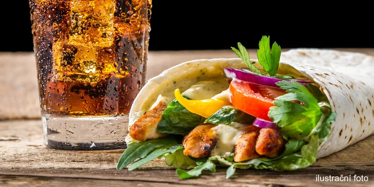 Zažeňte hlad: velký kebab v chlebu nebo v tortille i s pitím v centru Brna