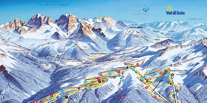 Lyžování v Marilleva/Folgarida: doprava, polopenze, skipas i bazén v hotelu