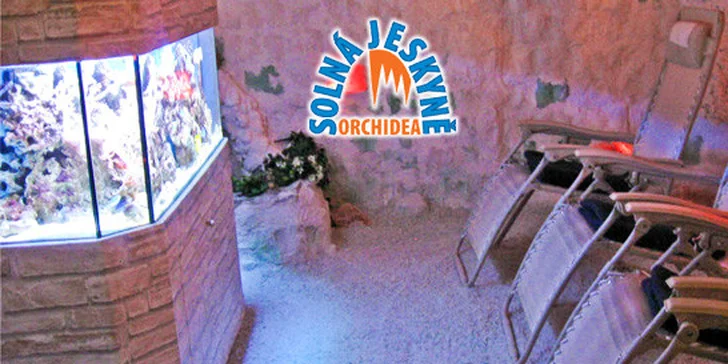 45minutová relaxace v solné jeskyni Orchidea