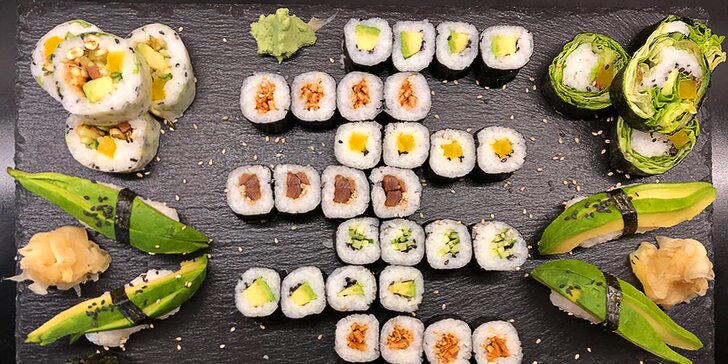 Sushi v Nuslích: organické sety s krevetou, lososem i vegetariánské