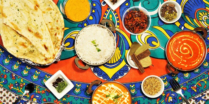 Indické menu podle výběru: polévka a hlavní chod, 2 pobočky restaurace