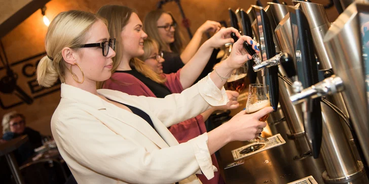 Otevřený voucher na jídlo, degustaci piva i nealko v Beer Point Prague