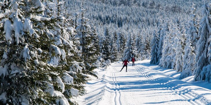 Rodinná lyžovačka na 3–6 dní v Jizerských horách s polopenzí a wellness