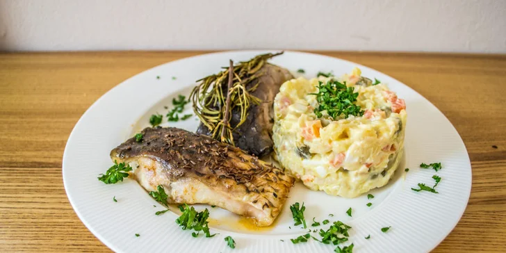 4chodové degustační menu pro 1 nebo pro 2 osoby: na výběr ze 3 variant