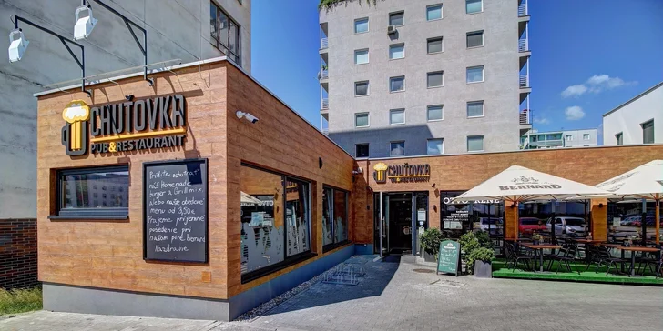 Chuťovka pub & restaurant spája výhody skvelej lokality, širokej ponuky jedál i nápojov a vynikajúceho mäsa zo slovenského chovu
