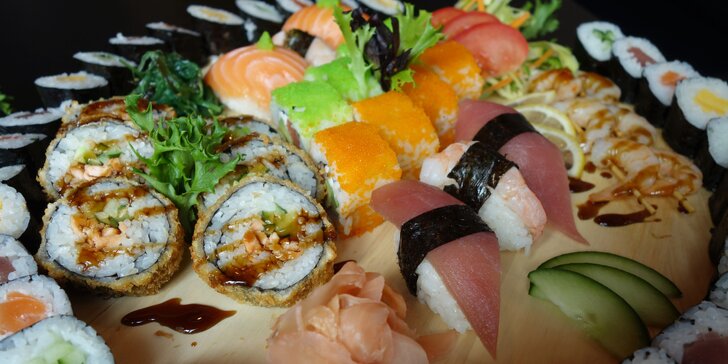 Sushi sety v OC Olympia: 20 nebo 58 kusů s tuňákem, avokádem i krevetami