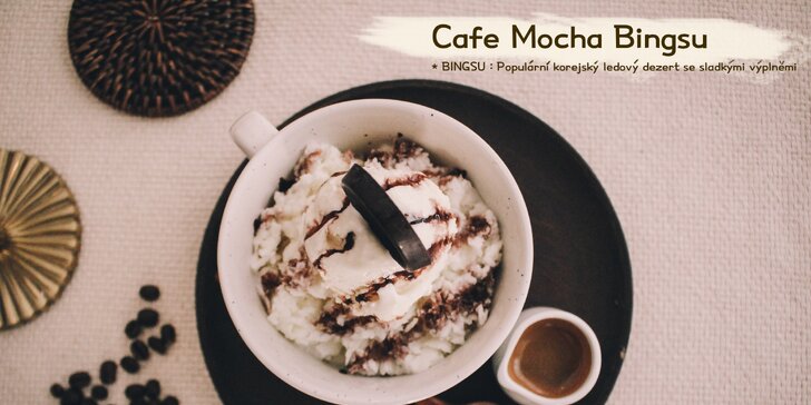 Ochutnejte netradiční kávu: Cafe Mocha Bingsu se zmrzlinou a espressem