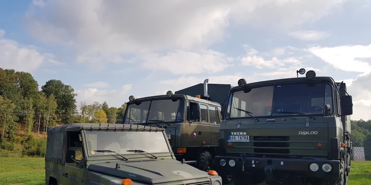 30 minut s gigantem: Adrenalinová jízda ve vozech Tatra 815 až pro 3 osoby