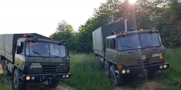 30 minut s gigantem: Adrenalinová jízda ve vozech Tatra 815 až pro 3 osoby