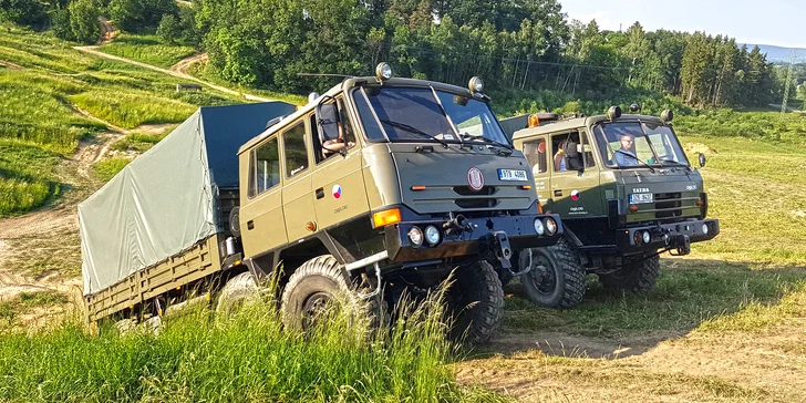 30 minut s gigantem: Adrenalinová jízda ve vozech Tatra 815 až pro 3 osoby