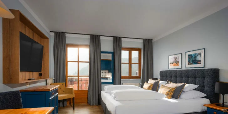 V apartmáne nájdete kuchynský kút s chladničkou.