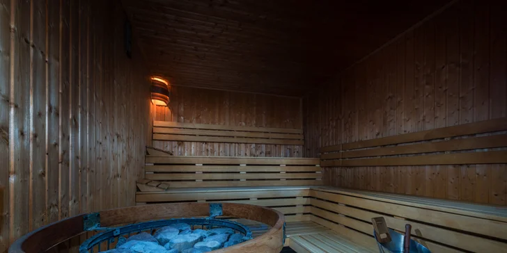 Ve wellness jsou 3 různé sauny.