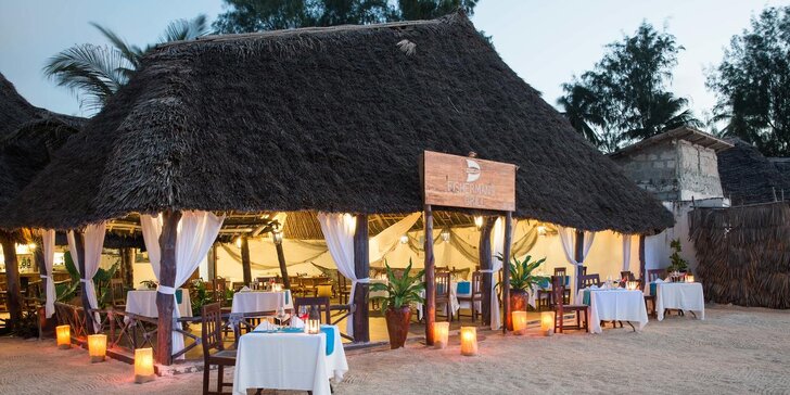 4* exotický resort na Zanzibaru: 6–12 nocí přímo na pláži, all inclusive, fitness