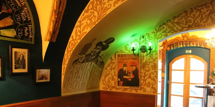 Zajděte si na drink: otevřený voucher do Absintherie v hodnotě až 1200 Kč