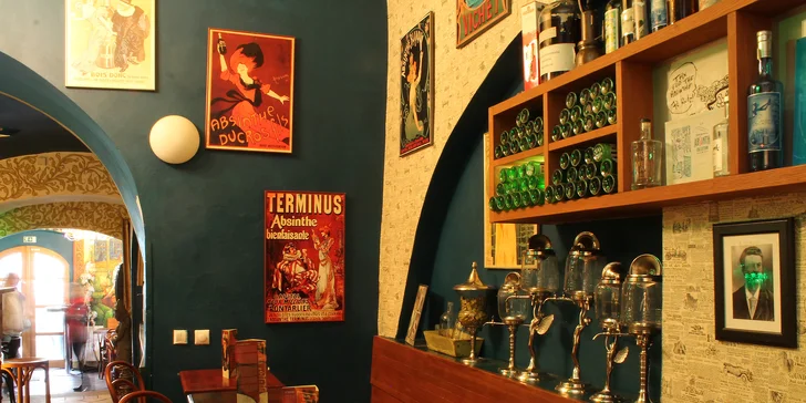 Zajděte si na drink: otevřený voucher do Absintherie v hodnotě až 1200 Kč