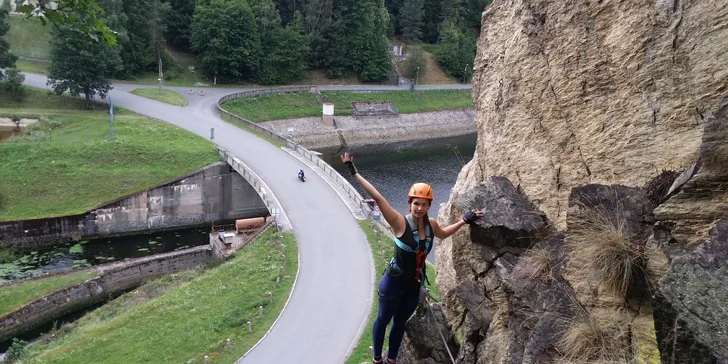 Zdolejte Vír na Vysočině: 3 hod. via ferrata lezení s trenérem pro jednoho