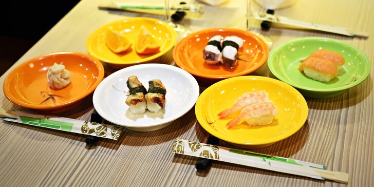Running sushi v restauraci na I. P. Pavlova: 2 hod. hodování pro děti i dospělé