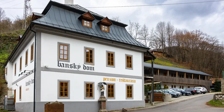 Vynikajúci oddych v Štiavnických vrchoch: penzión s raňajkami či polpenziou a wellness
