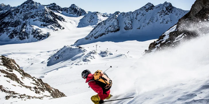 1denní lyžování: střediska Sölden i Stuhleck, ledovce Hintertux, Pitztal, Stubai