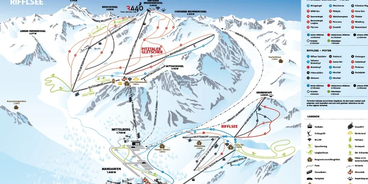 1denní lyžování: střediska Sölden i Stuhleck, ledovce Hintertux, Pitztal, Stubai