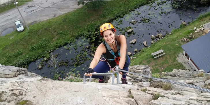 Zdolejte Vír na Vysočině: 3 hod. via ferrata lezení s trenérem pro jednoho