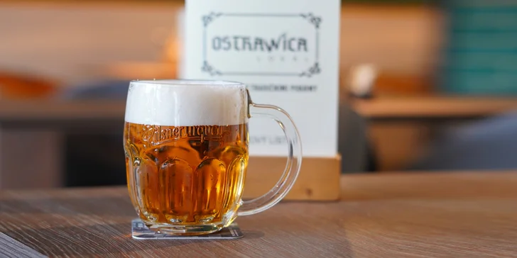 Na čepu jsou piva Staropramen.