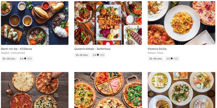 Doručení jídla přes Uber Eats: víc než 150 restaurací včetně McDonald´s a UGO