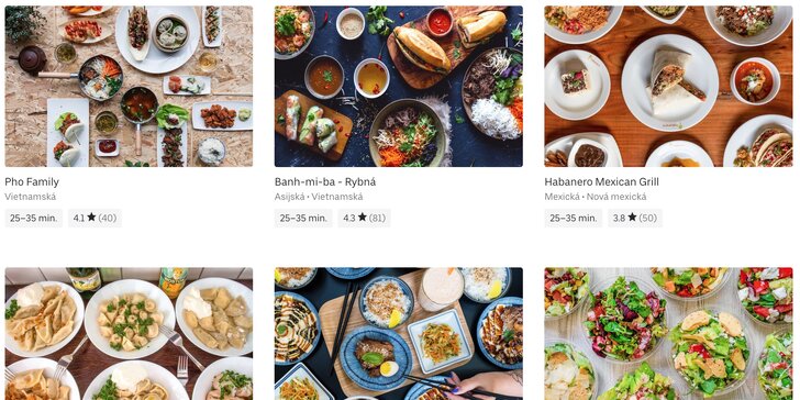 Doručení jídla přes Uber Eats: víc než 150 restaurací včetně McDonald´s a UGO