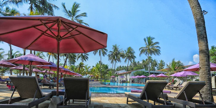 4* resort na Srí Lance: 6–12 nocí, polopenze, 2 bazény, přímo na pláži