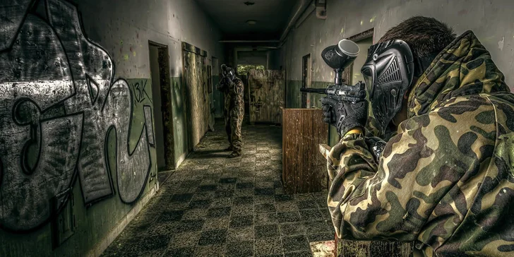 Celodenní paintball na vojenské základně včetně vybavení a 100 kuliček