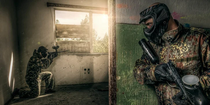 Celodenní paintball na vojenské základně včetně vybavení a 100 kuliček