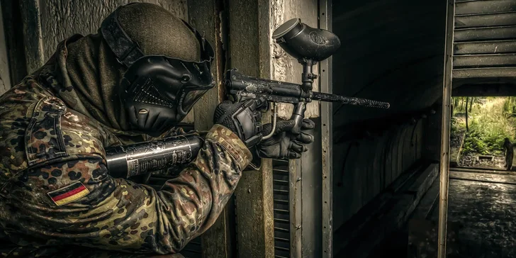 Celodenní paintball na vojenské základně včetně vybavení a 100 kuliček