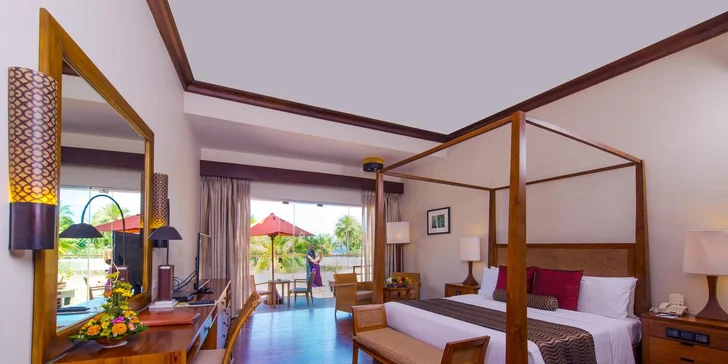 Luxusní 5* resort na Srí Lance: tropická zahrada, vířivka, posilovna